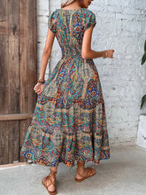 Summer new temperament fashion high waist bohemian dress