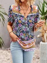 Boho Floral Print Summer Women's Shirt