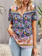 Boho Floral Print Summer Women's Shirt