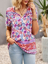 Boho Floral Print Summer Women's Shirt