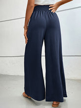 New casual solid color flared wide-leg pants