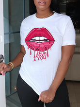 Women's Graphic Lip Print Leisure T-Shirt