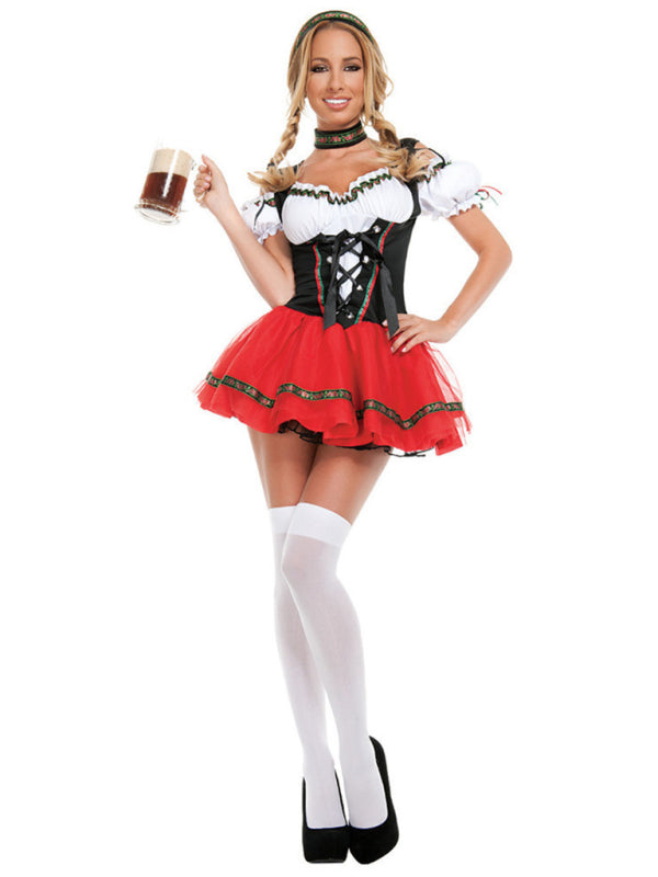 Oktoberfest Costume Bar Waiter Maid Uniform Halloween Costume