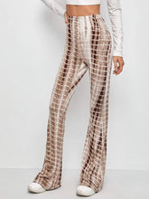 Printed Slim Hip Lift Stretch Casual Flared Trousers