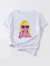 Women Casual Graphic Barbie Print T-shirt