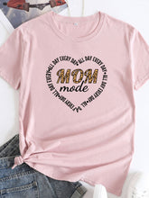 Women's Mother's Day Love New English Letters Printed Round Neck Short Sleeve T-Shirt