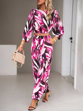 Casual vacation print trousers two-piece suit