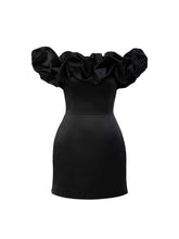 New solid color tube top floor shoulder dress