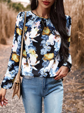 Women's Casual Floral Print Blouse Top