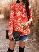 Women's Casual Floral Print Blouse Top