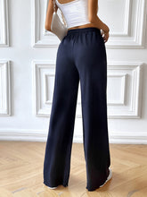 Fashion women's new loose casual solid color wide leg trousers