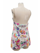 Sexy boat neck backless sequin floral chain women's sexy short dress