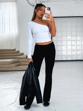 New women's fashionable, comfortable, slim, slim, anti-waist, low-waist flared pants