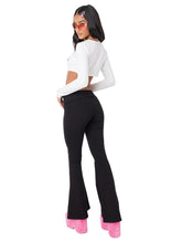 New women's fashionable, comfortable, slim, slim, anti-waist, low-waist flared pants