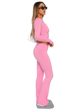 New women's fashionable, comfortable, slim, slim, anti-waist, low-waist flared pants