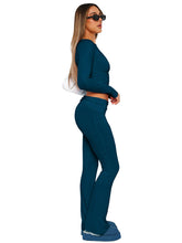 New women's fashionable, comfortable, slim, slim, anti-waist, low-waist flared pants