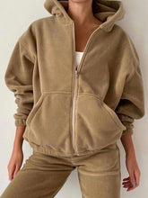 Leisure Knit Two-Piece Hooded Pants Set