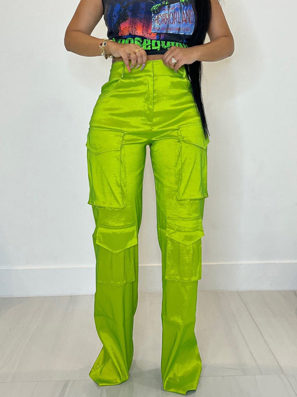 Women's casual multi-pocket cargo trousers