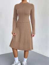 Women's knitted sweater slim fit skirt two-piece set