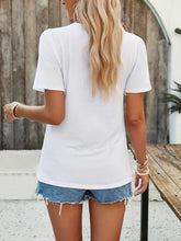 New style women's casual solid color round neck T-shirt tops