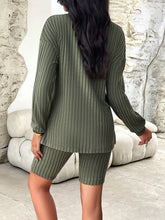 New style women's casual long-sleeved top and three-quarter pants suit