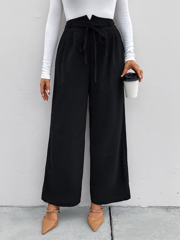 Women's High Waist Loose Fit Wide Leg Trousers