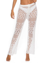 Sexy hollow knitted trousers nightclub style knitted beach pants