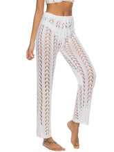 Sexy hollow loose wide leg holiday style beach trousers