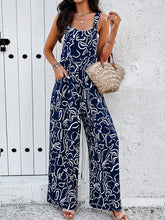 Feminine Elegant Abstract Print Jumpsuit Overalls