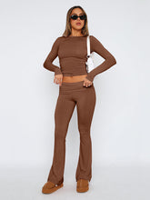 Women's New Fashionable Solid Color Comfortable Slimming Low Waist Flare Pants