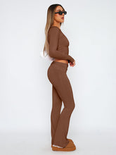 Women's New Fashionable Solid Color Comfortable Slimming Low Waist Flare Pants