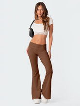 Women's New Fashionable Solid Color Comfortable Slimming Low Waist Flare Pants