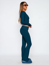 Women's New Fashionable Solid Color Comfortable Slimming Low Waist Flare Pants