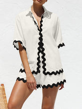 Women's new simple and fashionable short shirt casual suit (excluding inner vest)