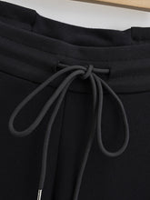 Low-rise casual micro-flared drawstring sports trousers