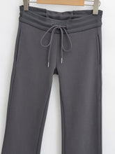 Low-rise casual micro-flared drawstring sports trousers