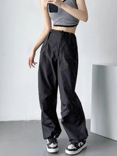 Large pockets, sporty, fashionable, loose wide-leg pants overalls