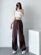 Large pockets, sporty, fashionable, loose wide-leg pants overalls