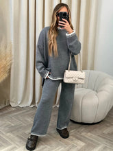 Women's loose casual crew neck sweater two piece set