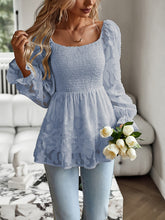 Women's Bohemian Elegant Square Neck Long Sleeve blouse