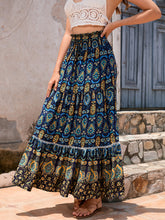 New Women's Bohemian Hollow Printed Patchwork Skirt