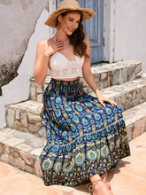 New Women's Bohemian Hollow Printed Patchwork Skirt