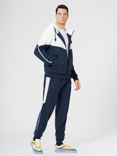 Men's casual fashion hooded zipper sweatshirt and pants two-piece set