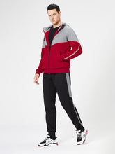 Men's casual fashion hooded zipper sweatshirt and pants two-piece set