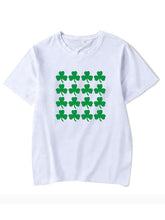 New Women's St. Patrick's Day Casual Clover Graphic Print T-Shirt (Multiple Pictures Available)