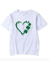 New Women's St. Patrick's Day Casual Clover Graphic Print T-Shirt (Multiple Pictures Available)