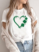 New Women's St. Patrick's Day Casual Clover Graphic Print T-Shirt (Multiple Pictures Available)