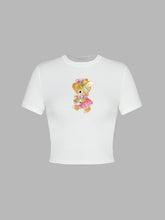 Women's new Easter egg bunny printed T-shirt Y2K tight top printed T-shirt