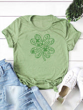 Women's Shamrock Print Short Sleeve T-Shirt