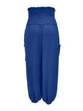 New women's elastic high waist wide leg casual trousers